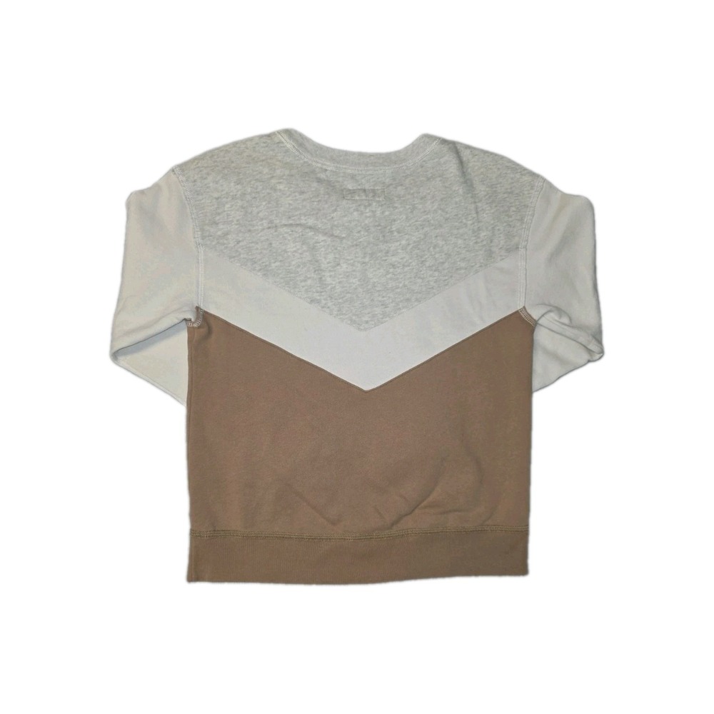 Abercrombie & Fitch Chevron Colorblock Size S Gray White Brown Crewneck... - Picture 3 of 8